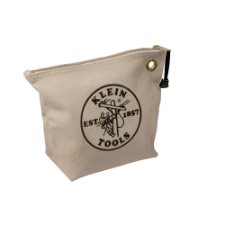5539NAT Zippered Bag, Canvas Tool Pouch, 25.4 cm, Natural