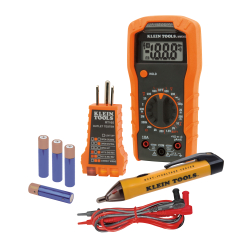 Test Kit with Multimeter, Non-Contact Volt Tester, Receptacle Tester
