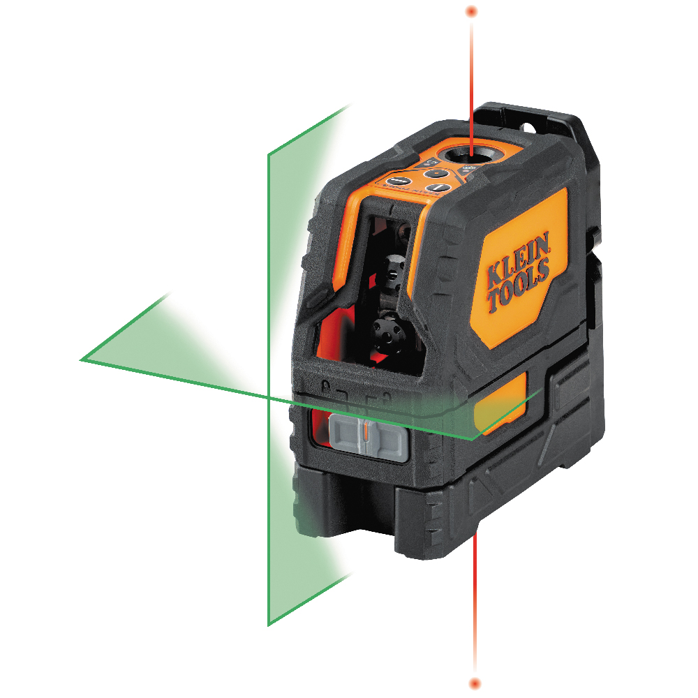 93LCLGR Rechargeable Self-Levelling Green Cross-Line Laser Level with Red Plumb - Image