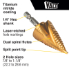 25961 2-Step Drill Bit, Double-Fluted, 22.2 to 28.6 mm Image 1