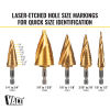 25963 9-Step Drill Bit, Double-Fluted, 6.4 to 19.1 mm Image 5
