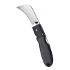 44005 Lockback Knife, 6.7 cm Hawkbill Blade, Black Handle Image 1
