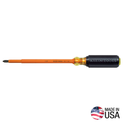 6037INS Insulated Screwdriver, #2 Phillips, 7-Inch Round Shank Image 