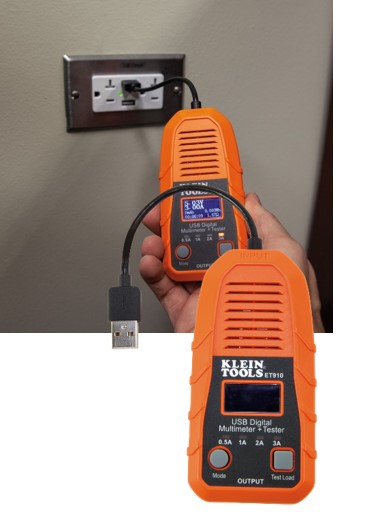 Klein Tools USB-A Digital Meter and Tester (ET910)